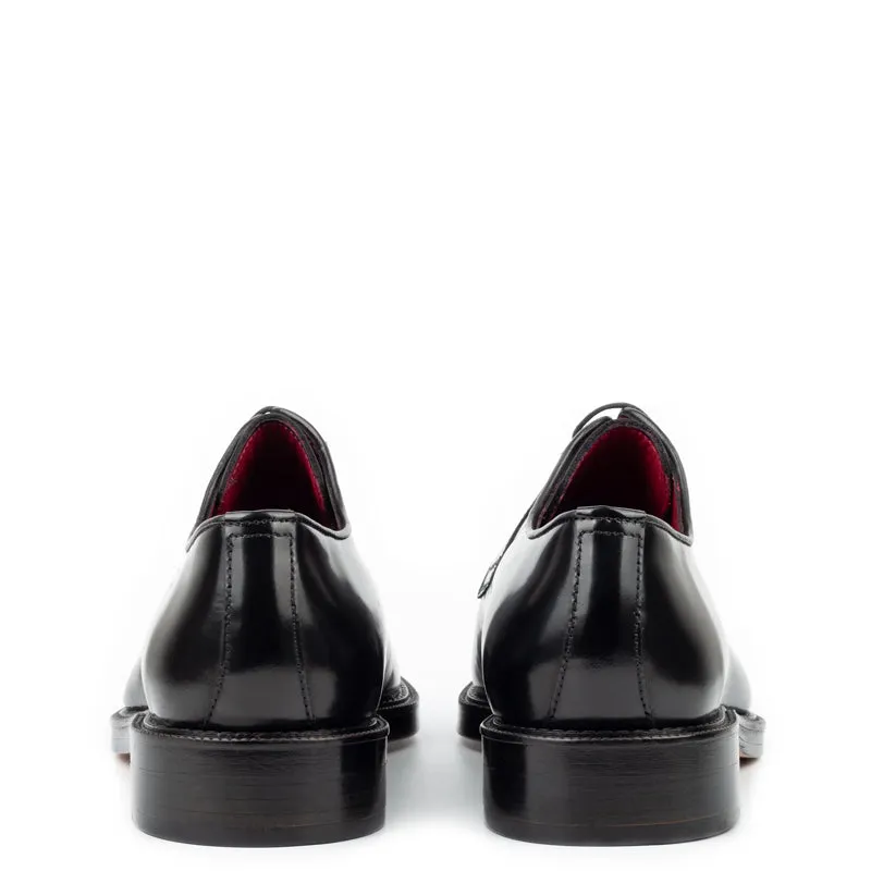 Split Toe Handpainted Crust Leather Derby Shoes