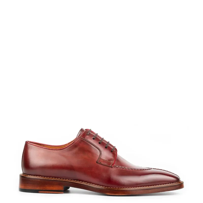 Split Toe Handpainted Crust Leather Derby Shoes