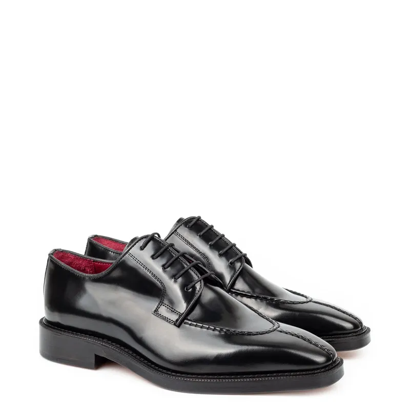 Split Toe Handpainted Crust Leather Derby Shoes