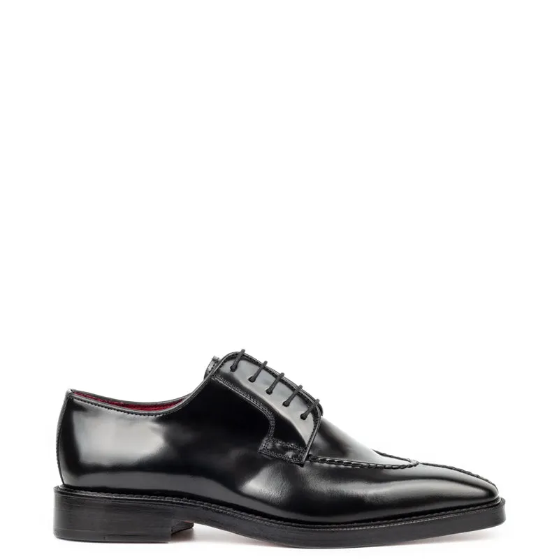 Split Toe Handpainted Crust Leather Derby Shoes