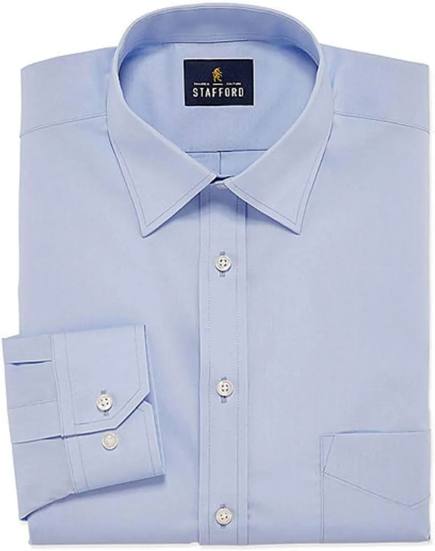 Stafford Men's Regular Fit Easy Care Stretch Dress Shirt