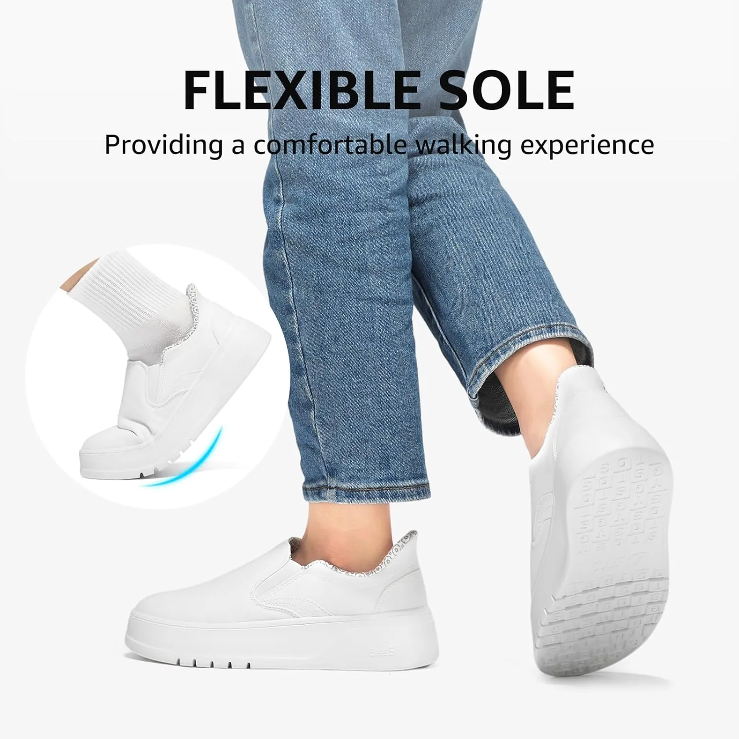 STQ Slip on Platform Sneakers for Womens Slip On Shoes Comfortable Casual Shoes