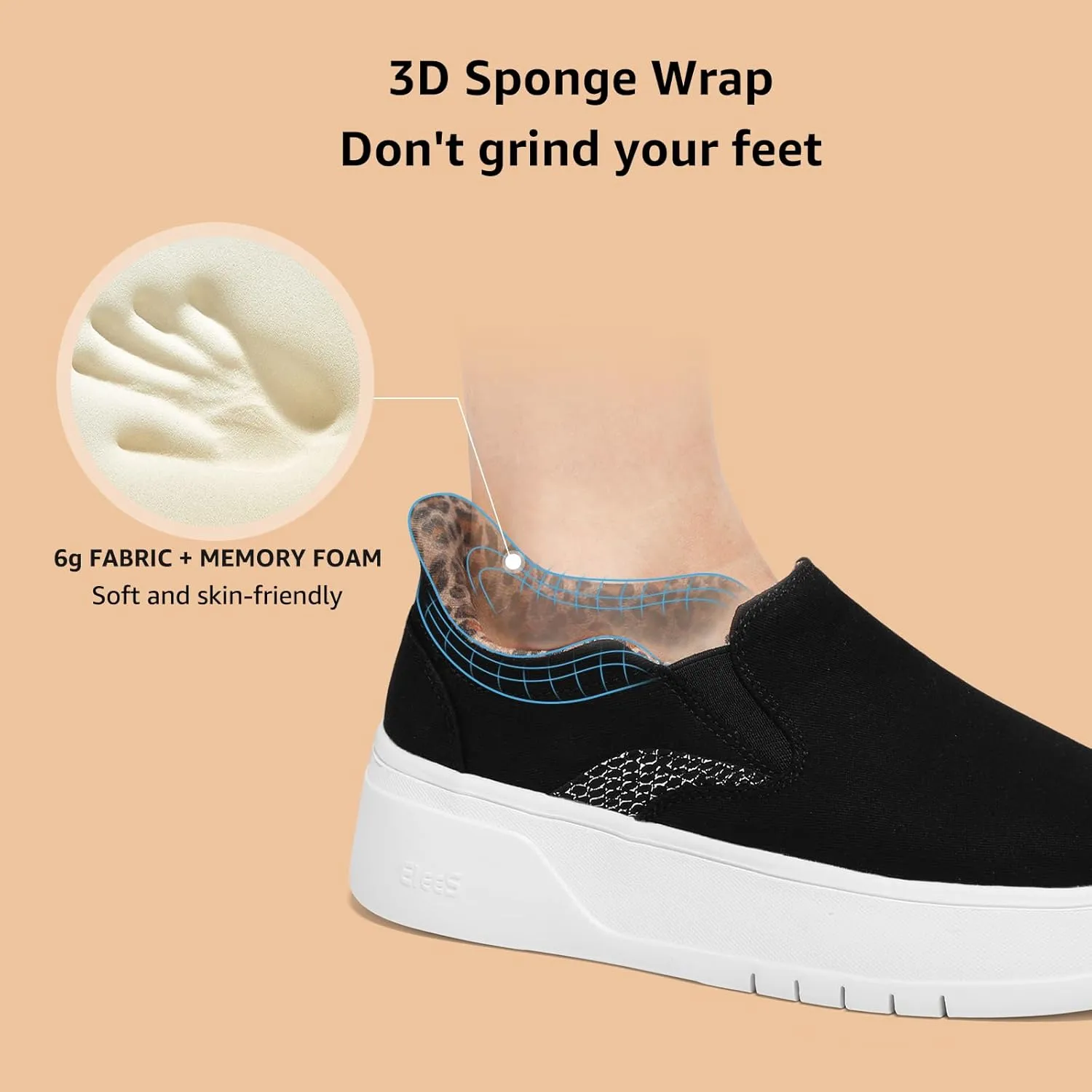 STQ Slip on Platform Sneakers for Womens Slip On Shoes Comfortable Casual Shoes