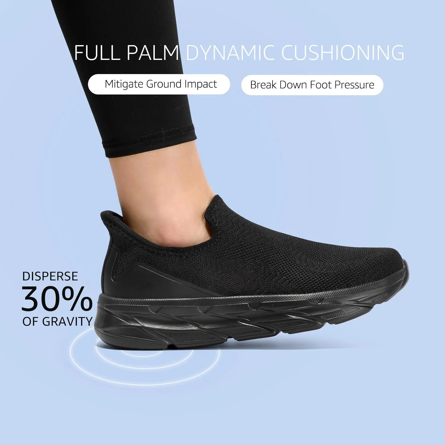 STQ Slip on Walking Shoes Womens Comfortable Tennis Breathable Athletic Gym Workout Slip on Sneakers for Plantar Fasciitis