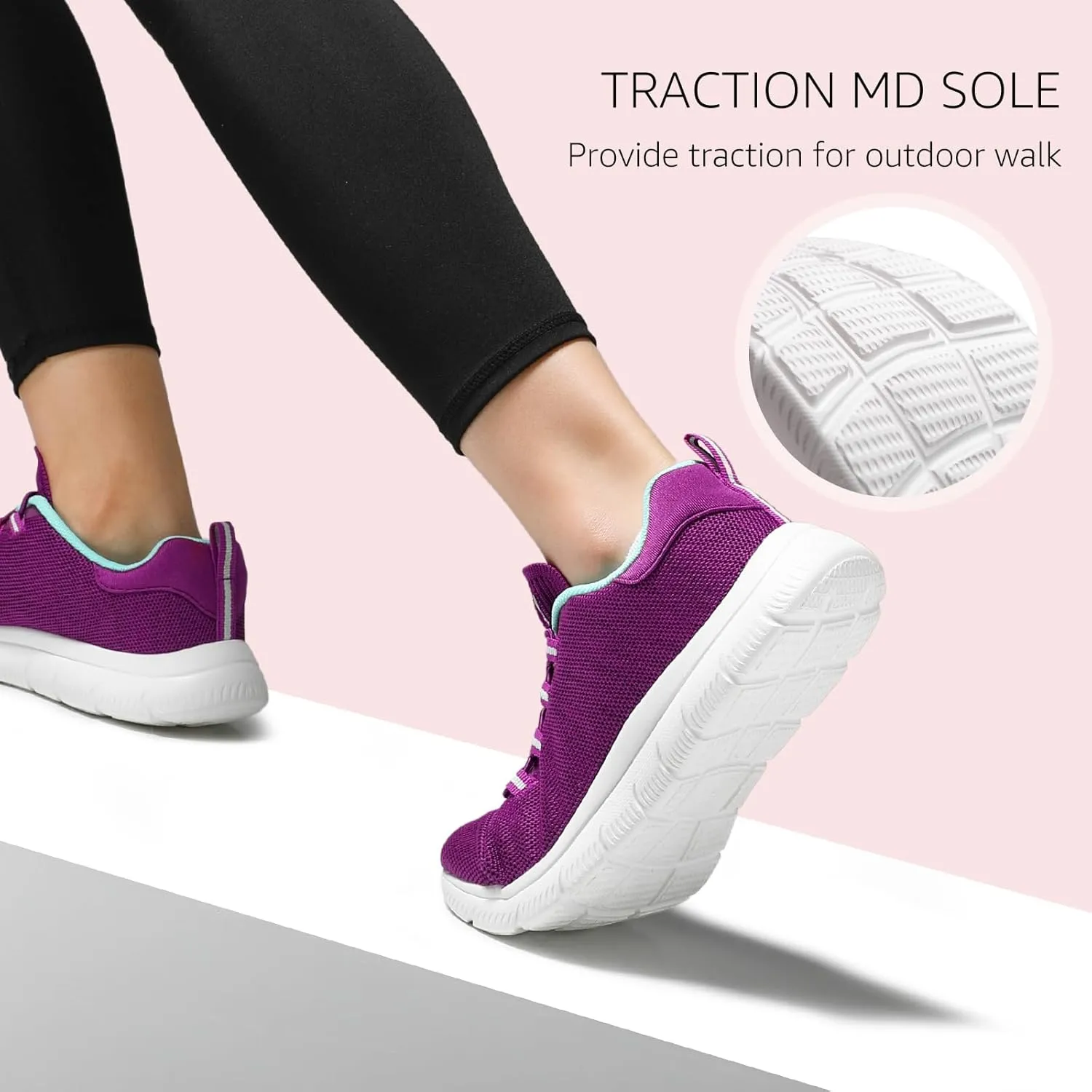 STQ Womens Walking Shoes Slip On Mesh Sneakers Lightweight Comfortable Arch Support