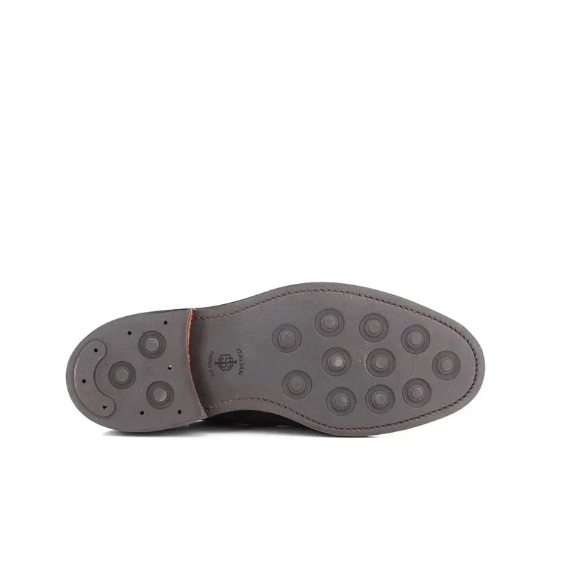 Suede Handmade Solid Leather Derby Shoes