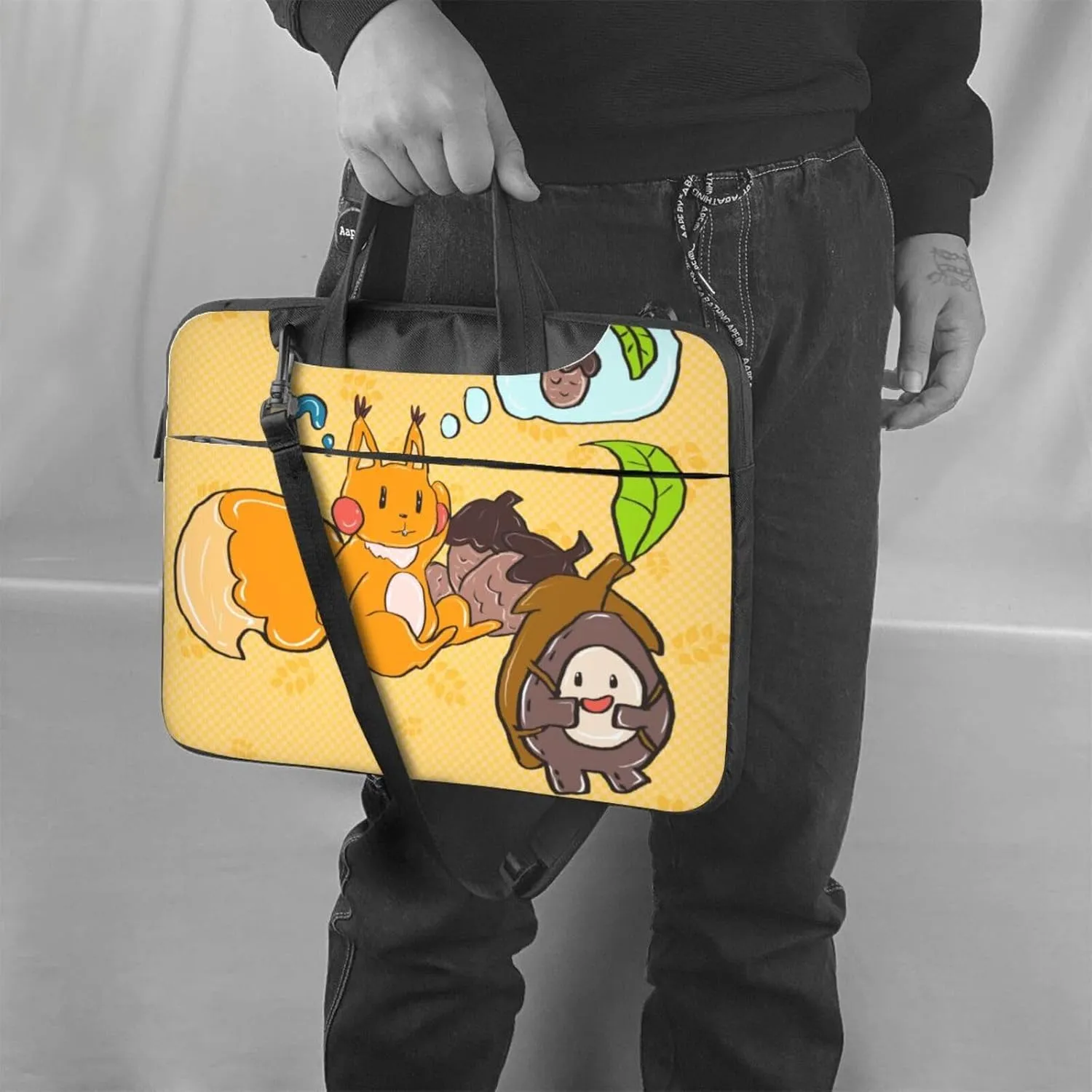 Sunflower Seed Squirrel Ultra-thin portable shoulder laptop bag Stylish and Protective Shockproof soft lining
