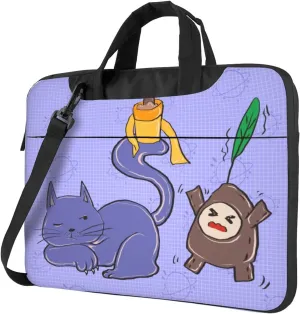 Sunflower seeds and cats Ultra-thin portable shoulder laptop bag Stylish and Protective Shockproof soft lining