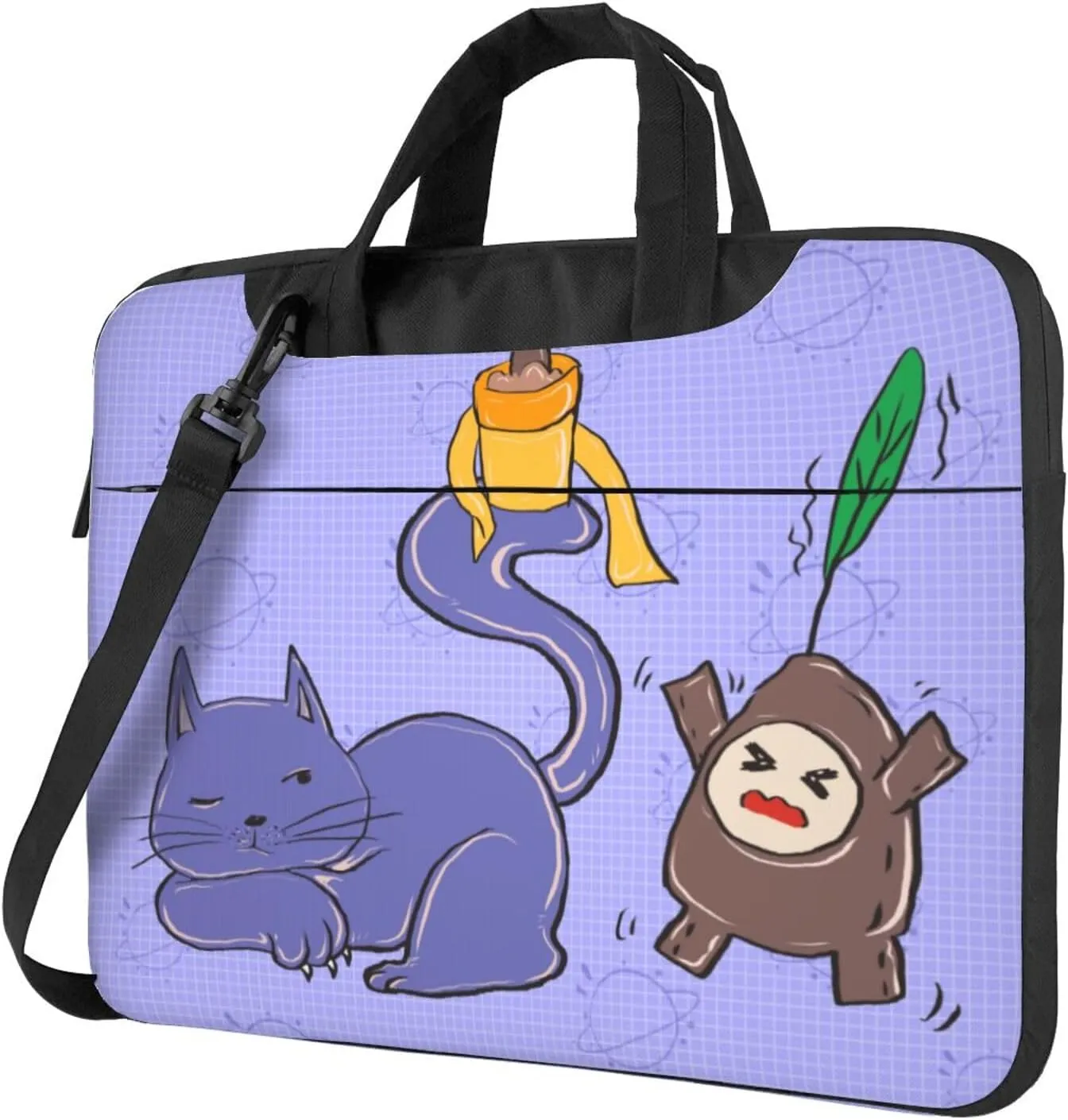 Sunflower seeds and cats Ultra-thin portable shoulder laptop bag Stylish and Protective Shockproof soft lining