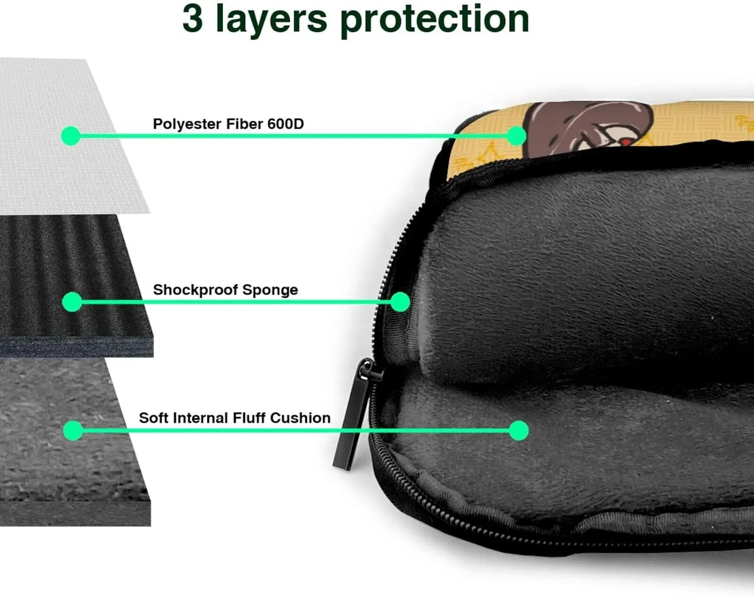 Sunflower seeds and sunflowers Ultra-thin portable shoulder laptop bag Stylish and Protective Shockproof soft lining