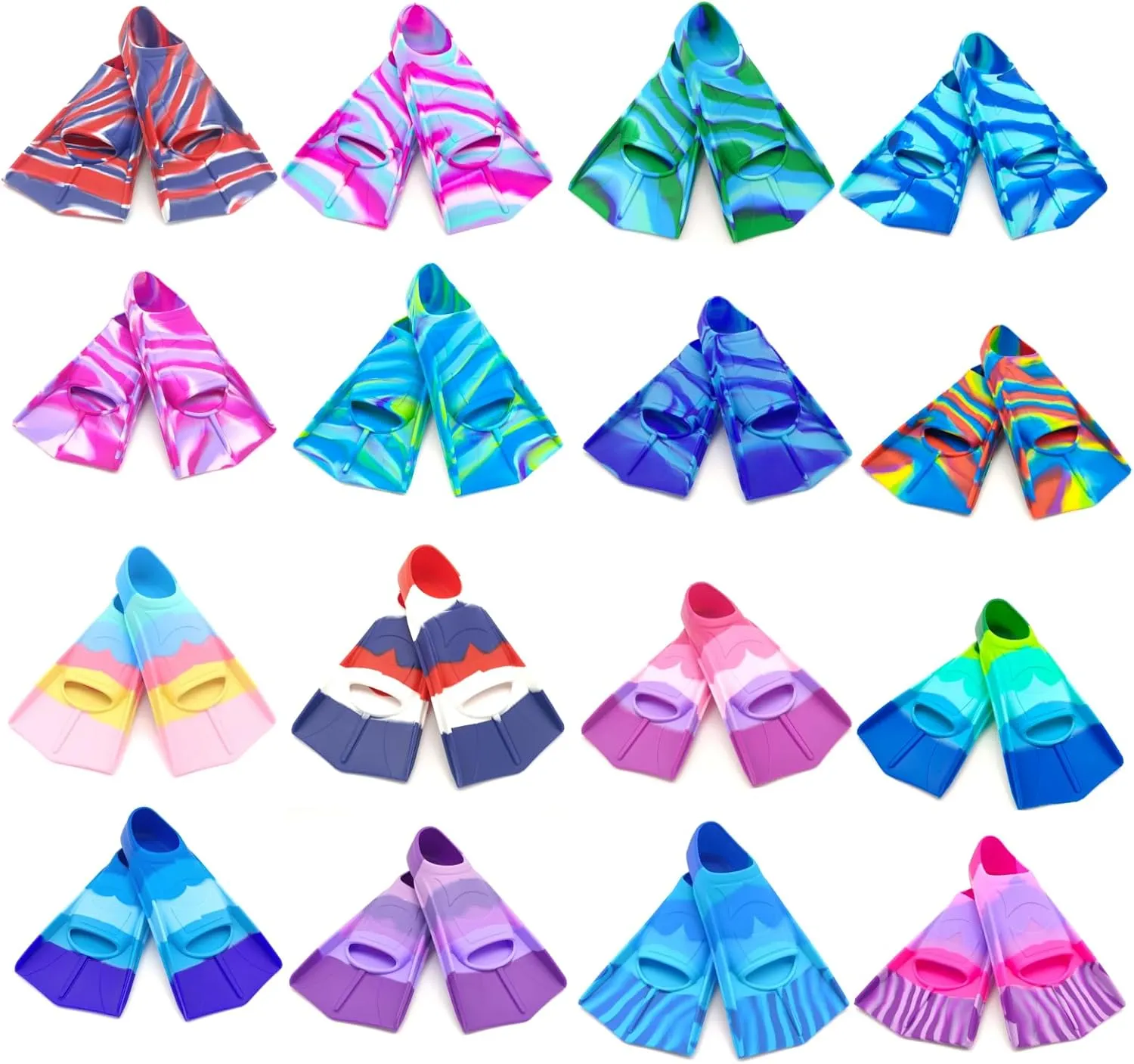 Swimming Training Fins,Kids Swim Fins,Comfortable Swimming Flippers Suitable for Children,Beginners,Girls,Boys,Adults
