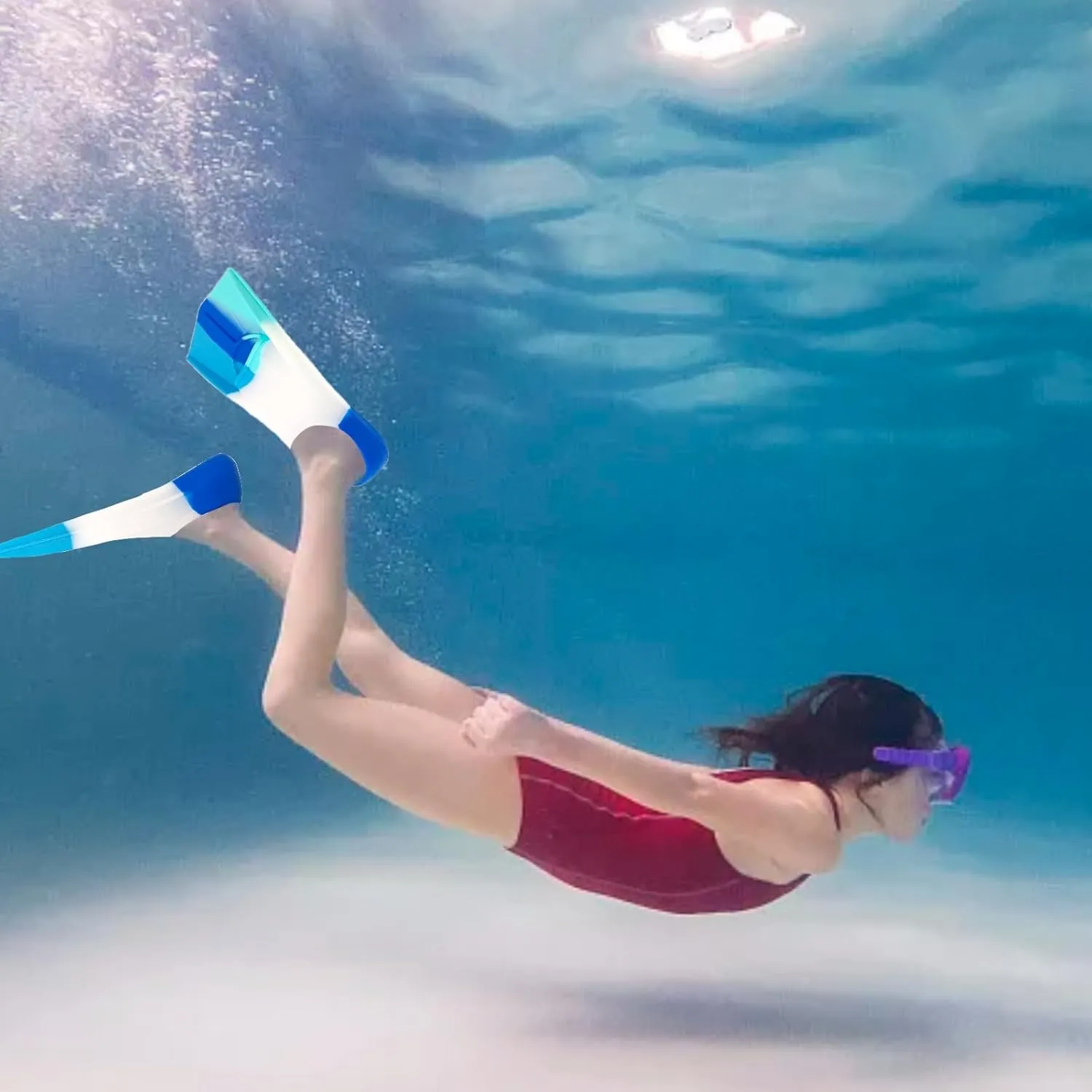 Swimming Training Fins,Kids Swim Fins,Comfortable Swimming Flippers Suitable for Children,Beginners,Girls,Boys,Adults