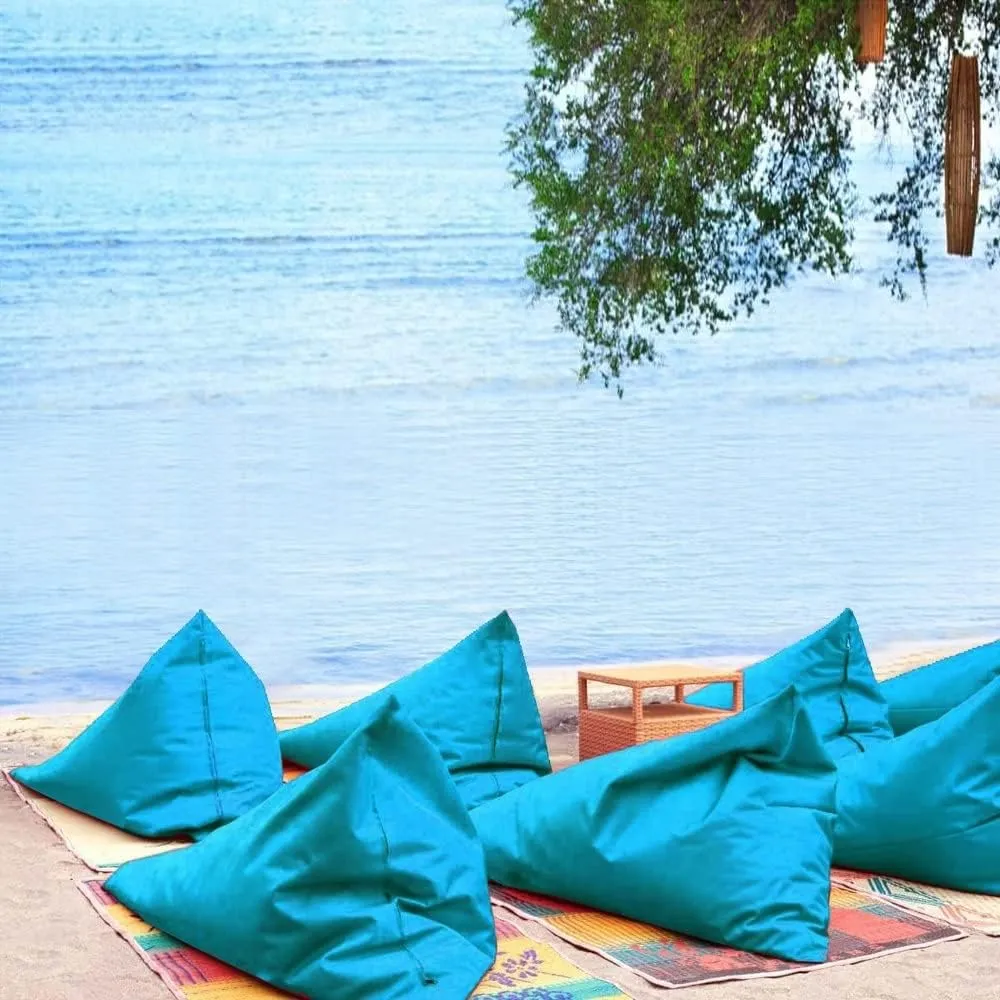 SXBCyan Retangular Swimming Pool Floating Bean Bag Pouf Cover No Filler Waterproof Beach Pillow Sac Salon Sofa Bed Chaise Lounge (Color : Orange, Size : 140x180cm-cover)
