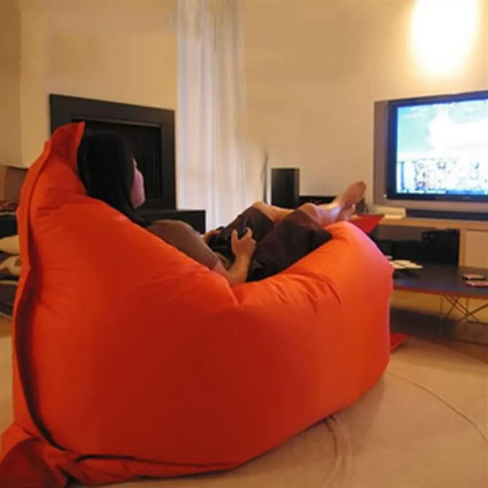 SXBCyan Retangular Swimming Pool Floating Bean Bag Pouf Cover No Filler Waterproof Beach Pillow Sac Salon Sofa Bed Chaise Lounge (Color : Orange, Size : 140x180cm-cover)