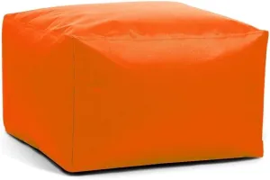 SXBCyan Waterproof Square Pouf Ottoman Cover Footstool Without Filler Outdoor Beach Garden Beanbag Pouf Puff Salon Floor Seat Futon Stool Bench (Color : Orange, Size : 2XL-65x30x24cm-cover)