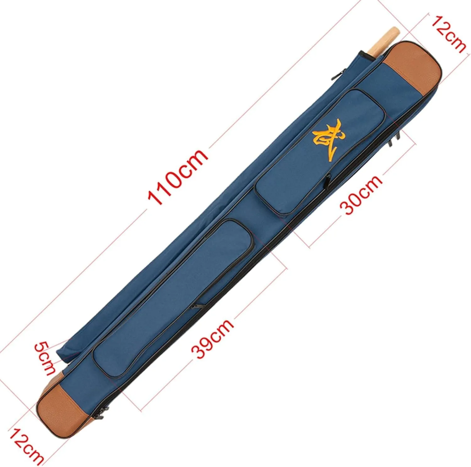 The Sword Transport Bag can Contain 2 Swords in Thick Oxford Fabric, Double Sword Bag with Rod Bag, Martial Arts Bag, Multifunction Sword Set-Blue||110CM
