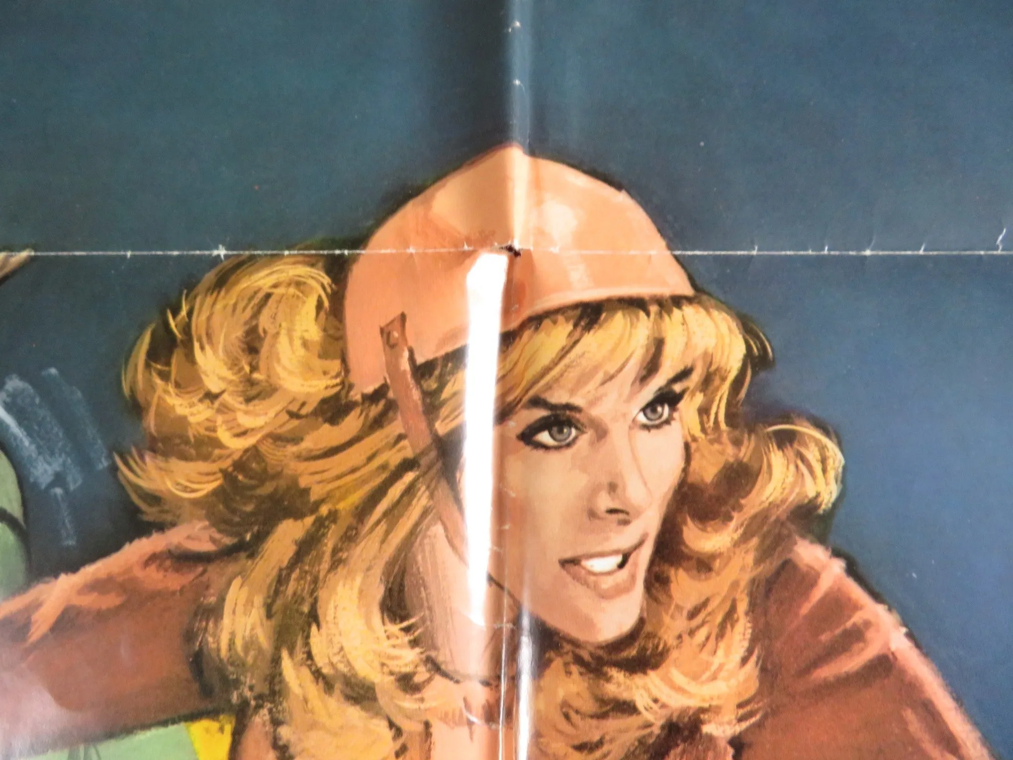 THE UNHOLY ROLLERS FOLDED US ONE SHEET POSTER CLAUDIA JENNINGS LOUIS QUINN 1972