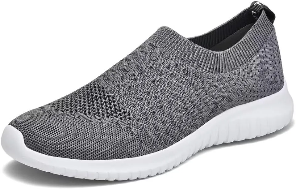 TIOSEBON Men's Casual Slip-on Walking Tennis Shoes-Comfortable Knit Running Sneakers