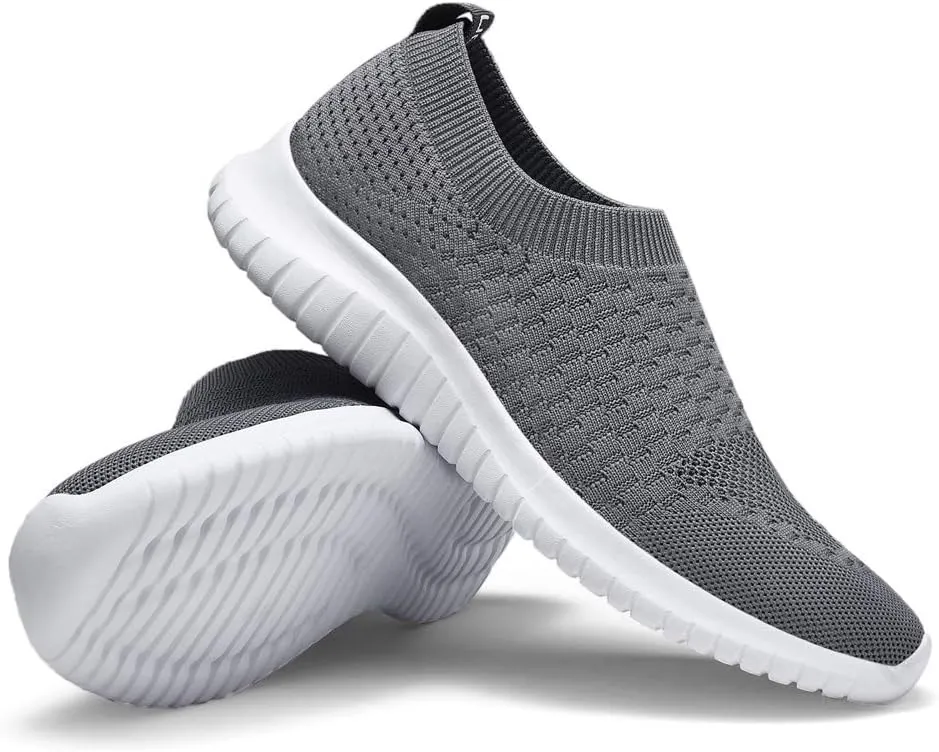 TIOSEBON Men's Casual Slip-on Walking Tennis Shoes-Comfortable Knit Running Sneakers