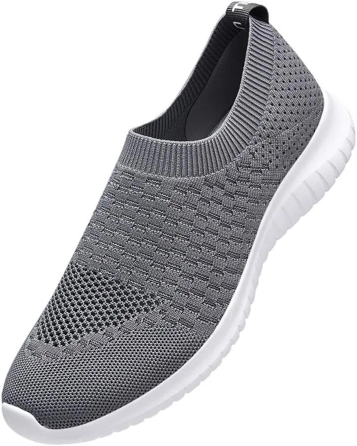 TIOSEBON Men's Casual Slip-on Walking Tennis Shoes-Comfortable Knit Running Sneakers