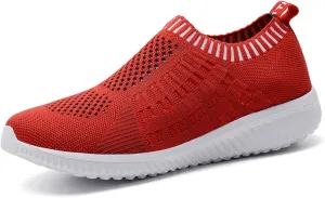 TIOSEBON Women's Athletic Walking Shoes Slip On Casual Mesh-Comfortable Tennis Workout Sneakers