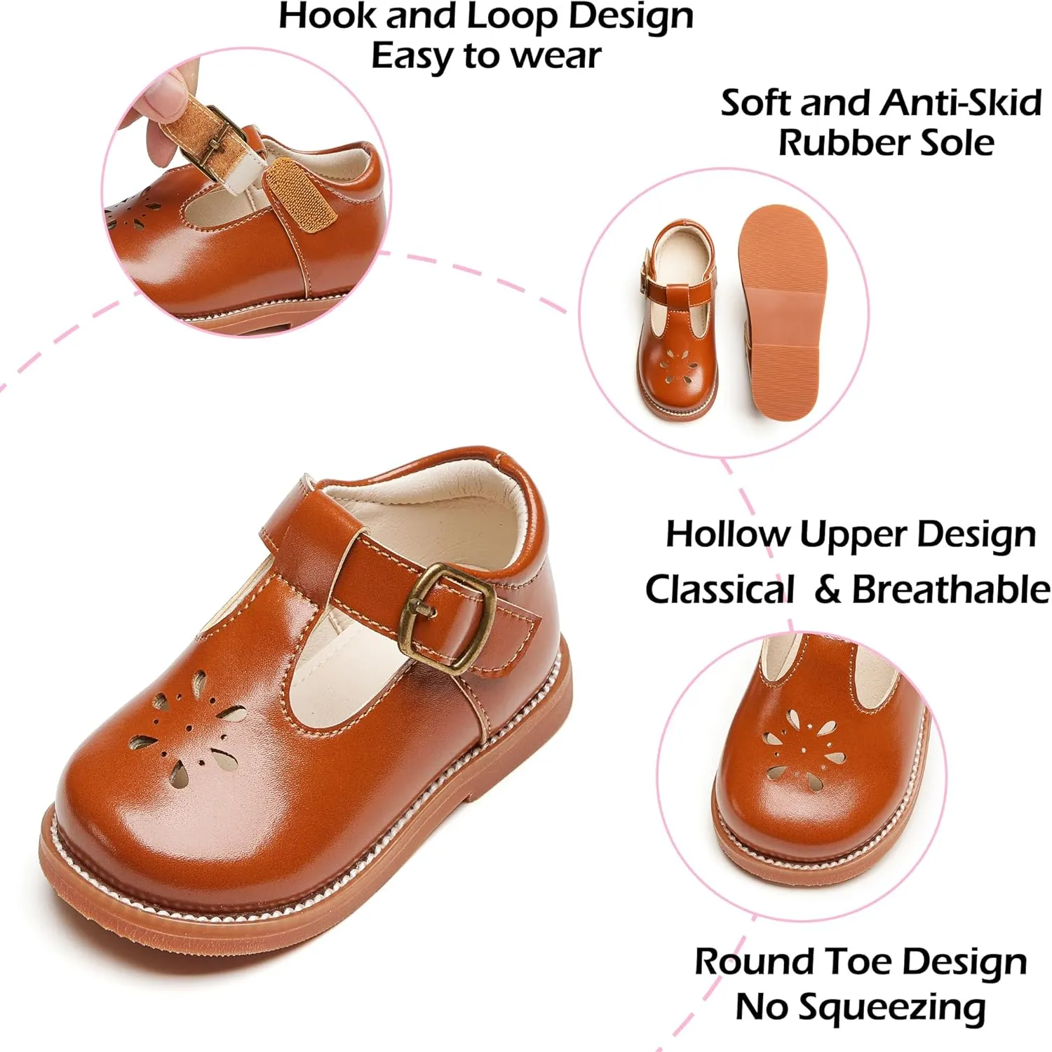 Toddler Girl Mary Jane Dress Oxford Shoes-Little Girl School Uniform Shoes for Wedding Party