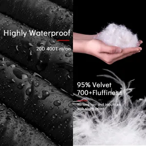 Tofern Men's Warm Down Pants Puffy Down Pants Ultralight Water Resistance Packable Winter Snow Puffer Pant Waterproof Trouser