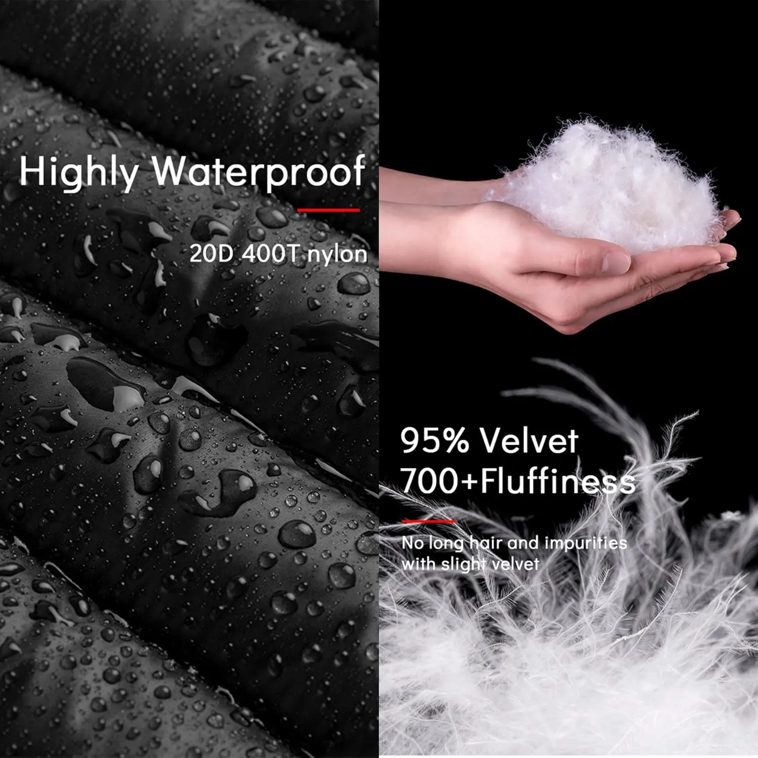 Tofern Men's Warm Down Pants Puffy Down Pants Ultralight Water Resistance Packable Winter Snow Puffer Pant Waterproof Trouser