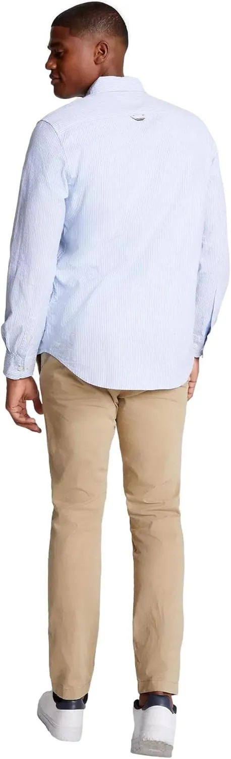 TOMMY HILFIGER Men's Signature Long Sleeve Casual Button Down Shirt in Regular Fit 2025 Collection