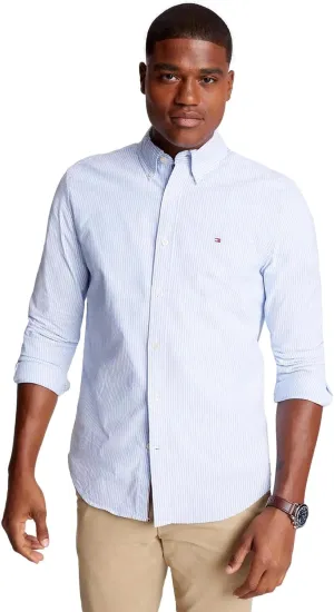 TOMMY HILFIGER Men's Signature Long Sleeve Casual Button Down Shirt in Regular Fit 2025 Collection