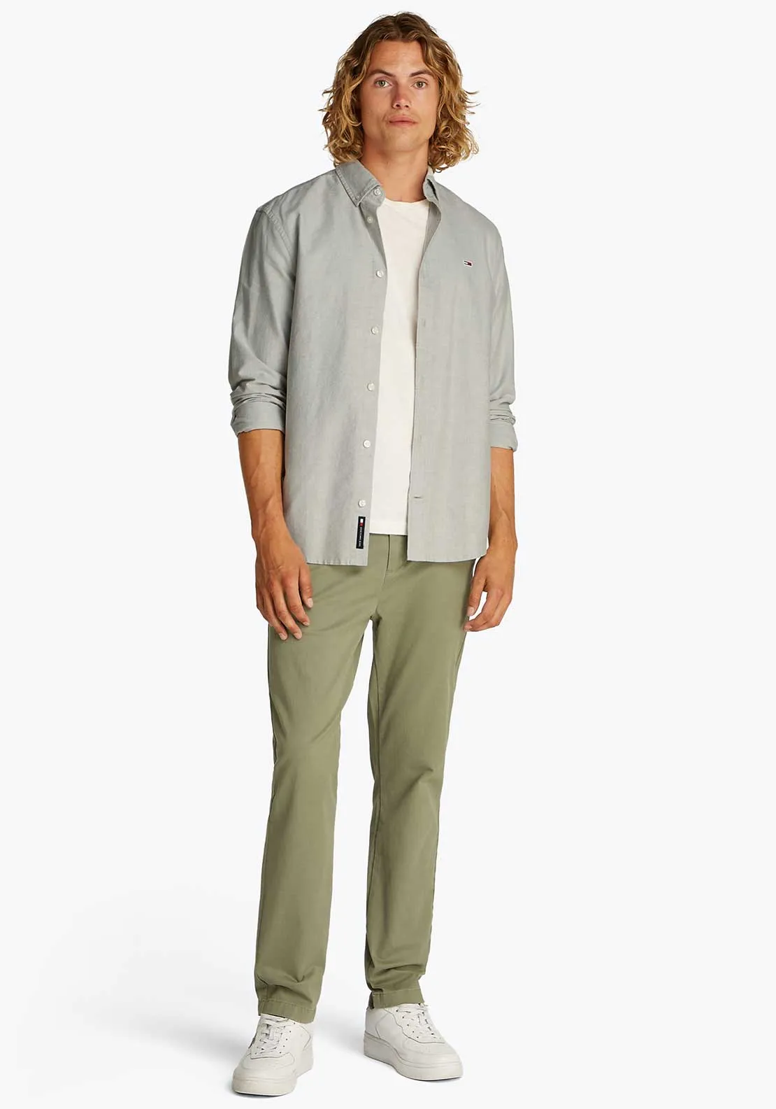 Tommy Jeans Oxford Shirt, Aruba Green