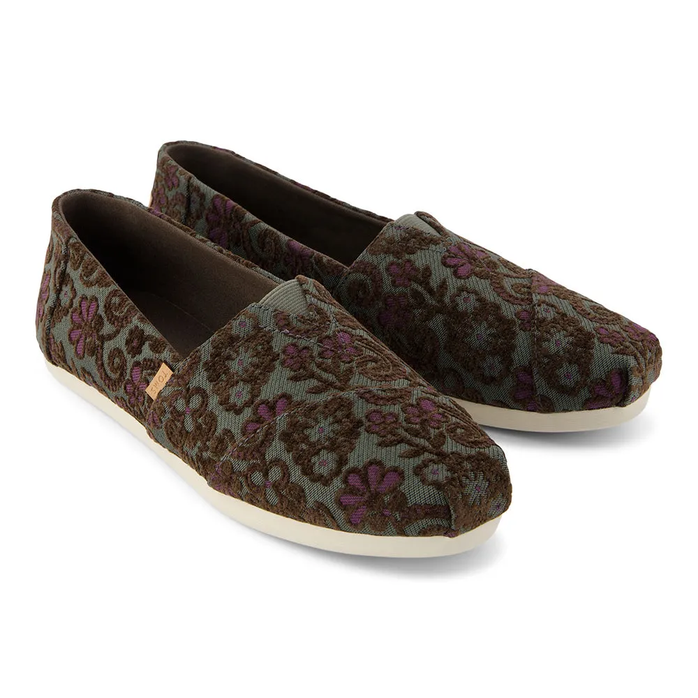 Toms Wmns Alpargata Basil Green Floral Brocade