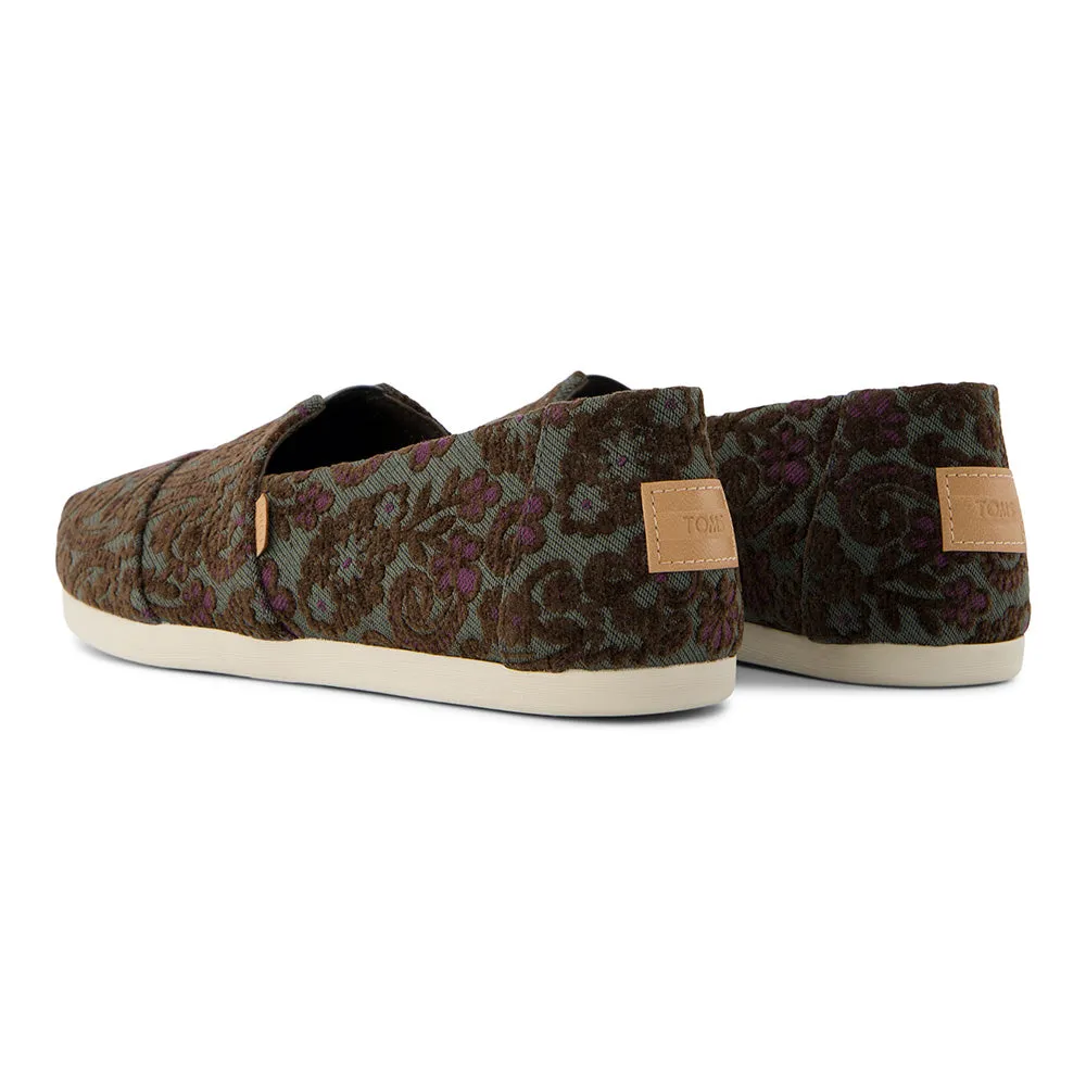 Toms Wmns Alpargata Basil Green Floral Brocade