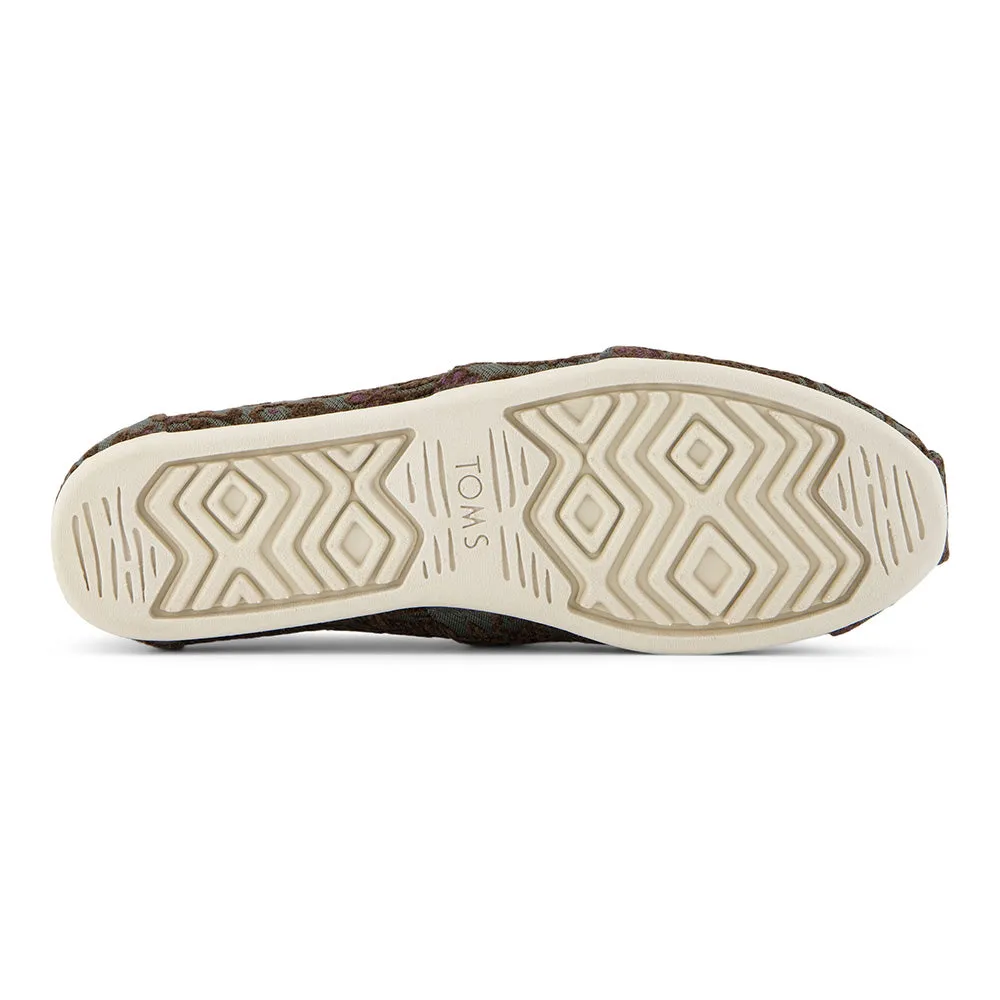 Toms Wmns Alpargata Basil Green Floral Brocade