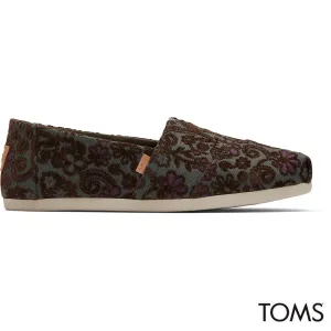 Toms Wmns Alpargata Basil Green Floral Brocade