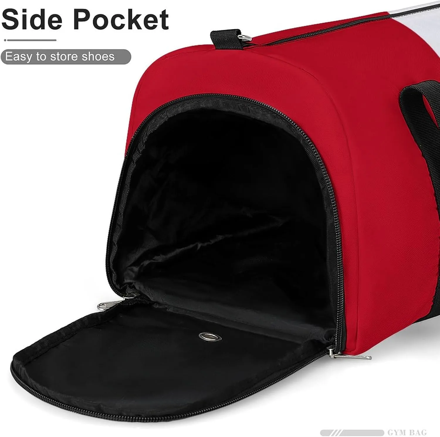 Travel Duffel with Peru Flag for Boys Girls Waterproof Shoe Compartment