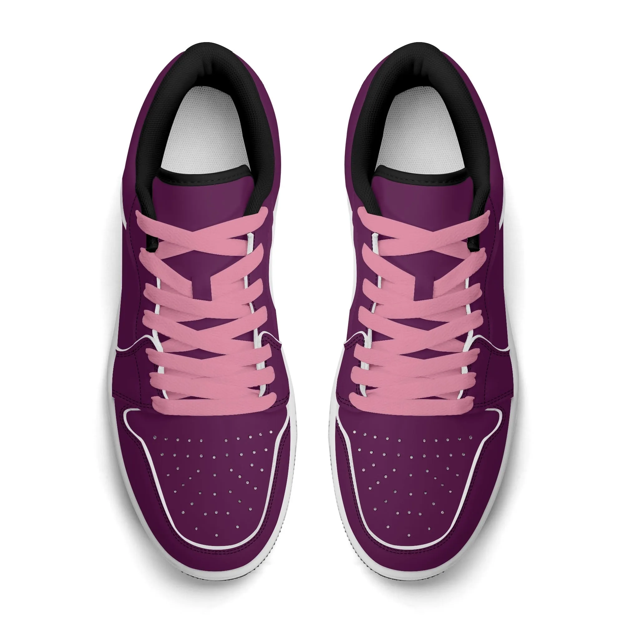 Tyrian Purple Low Top Leder Sneaker für Herren