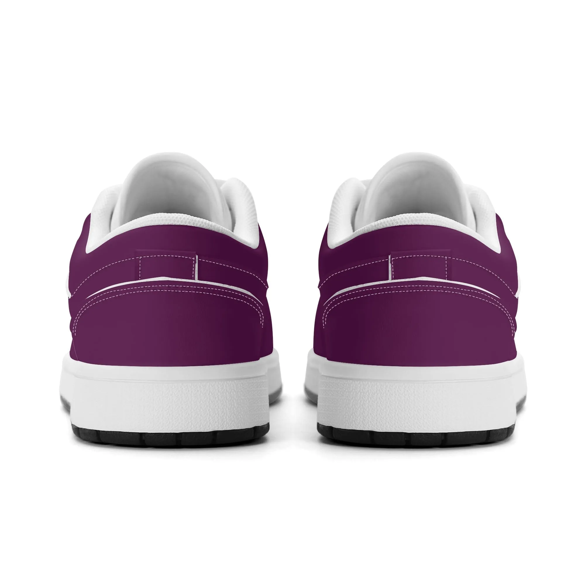 Tyrian Purple Low Top Leder Sneaker für Herren
