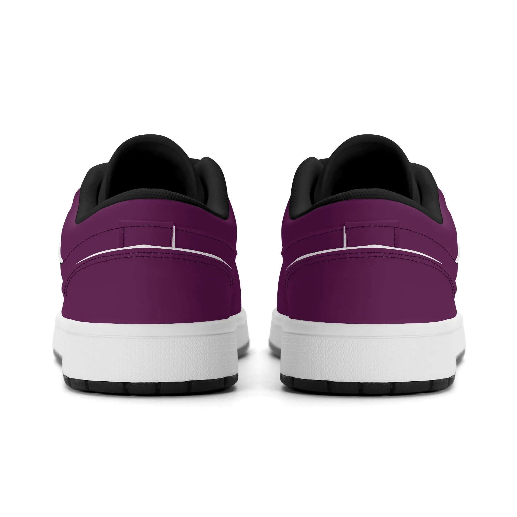 Tyrian Purple Low Top Leder Sneaker für Herren