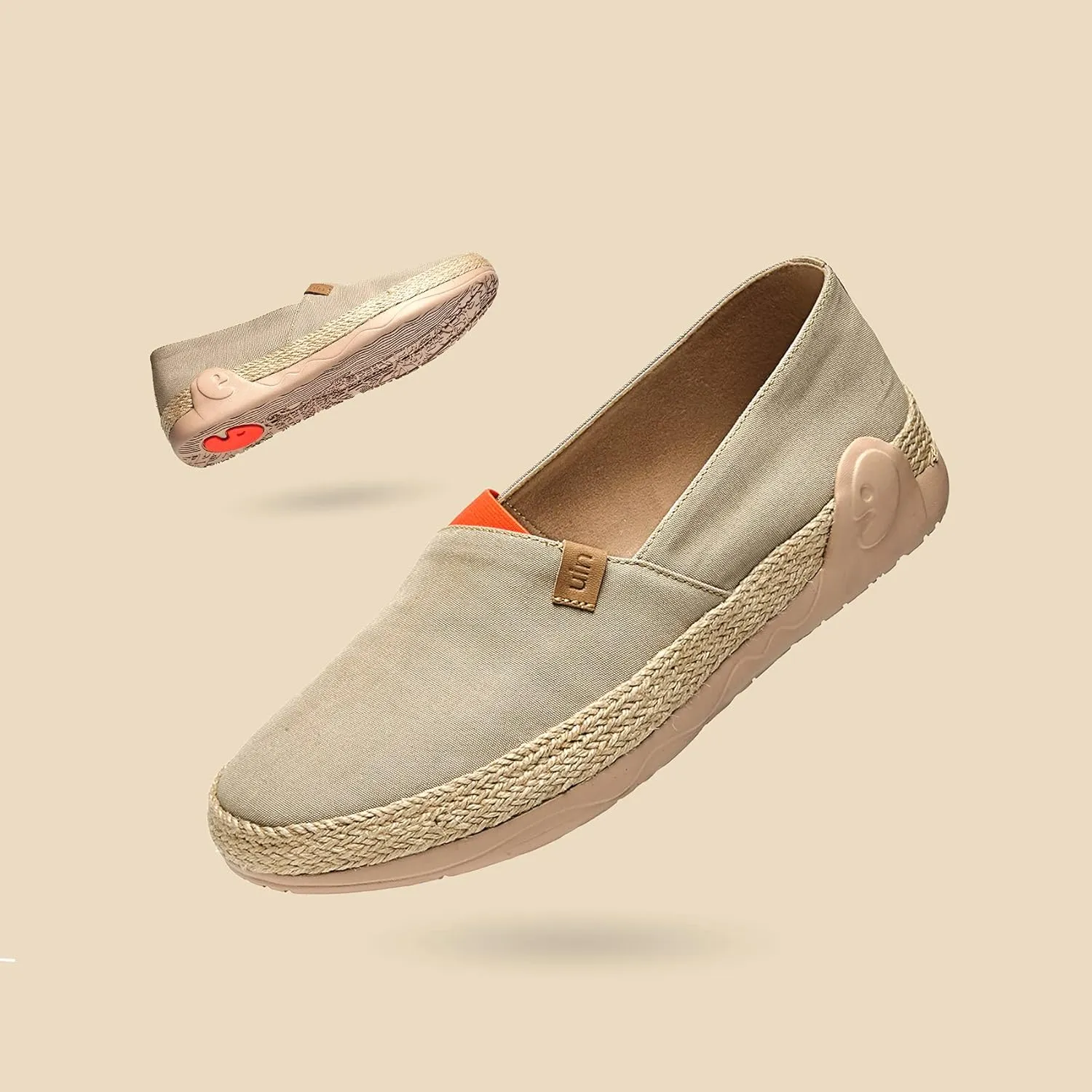 UIN Women's Espadrilles Slip Ons Knitted Lightweight Walking Casual Loafers Comfortable Art Painted Travel Shoes Marbella II