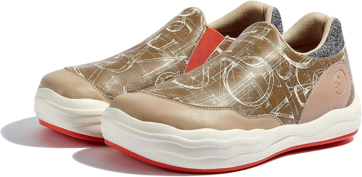 UIN Women's Fashion Platform Sneaker Slip On Walking Casual Comfortable Art Painted Travel Shoes Andalusia