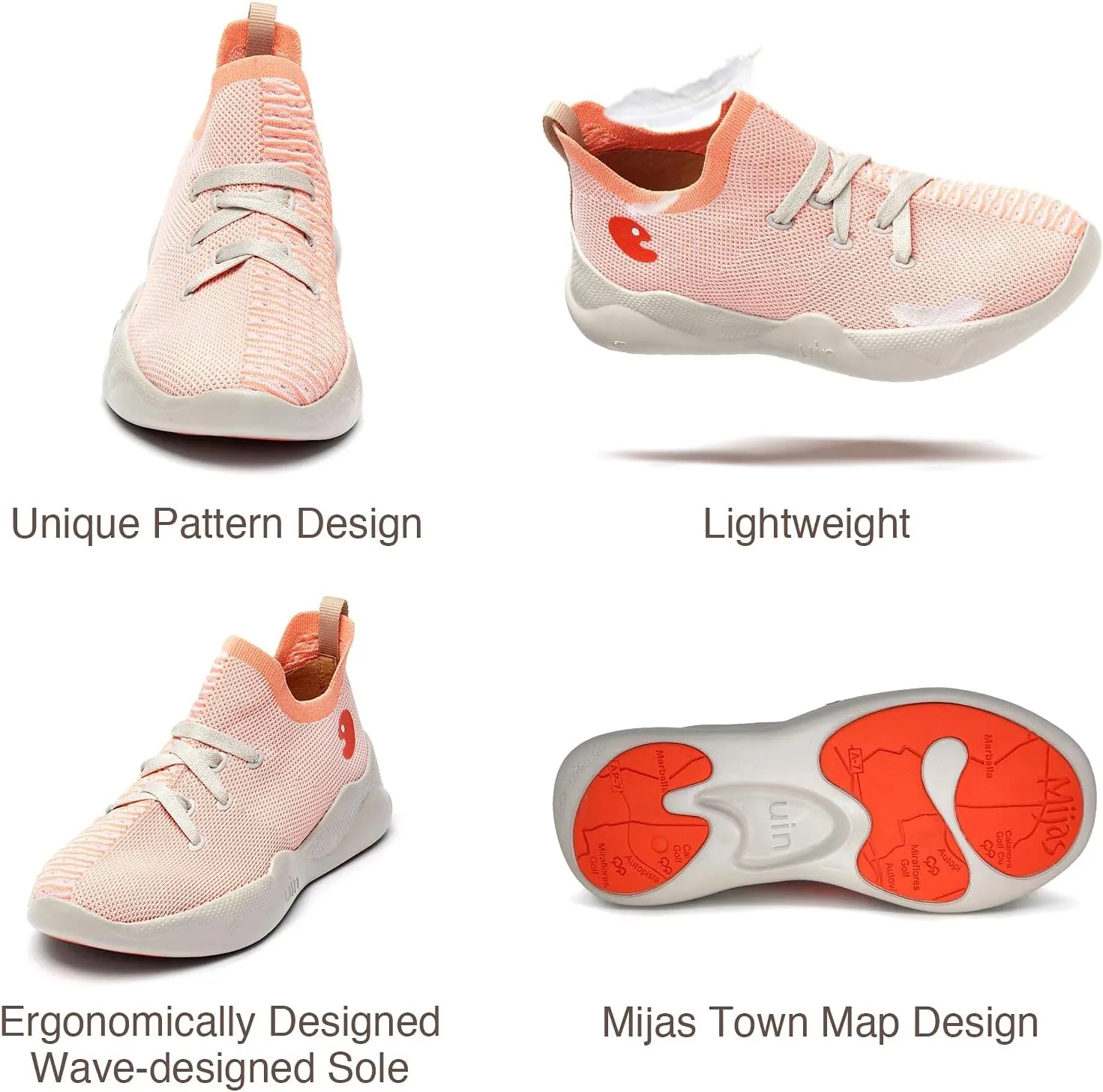 UIN Women's Fashion Sneakers Lightweight Walking Casual Slip Ons Comfortable Art Painted Athletic Travel Shoes