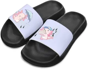 UNICEU Kids House Slippers Comfortable Open Toe Slides Sandals Girls Boys Slip On Lightweight Casual Shower Shoes