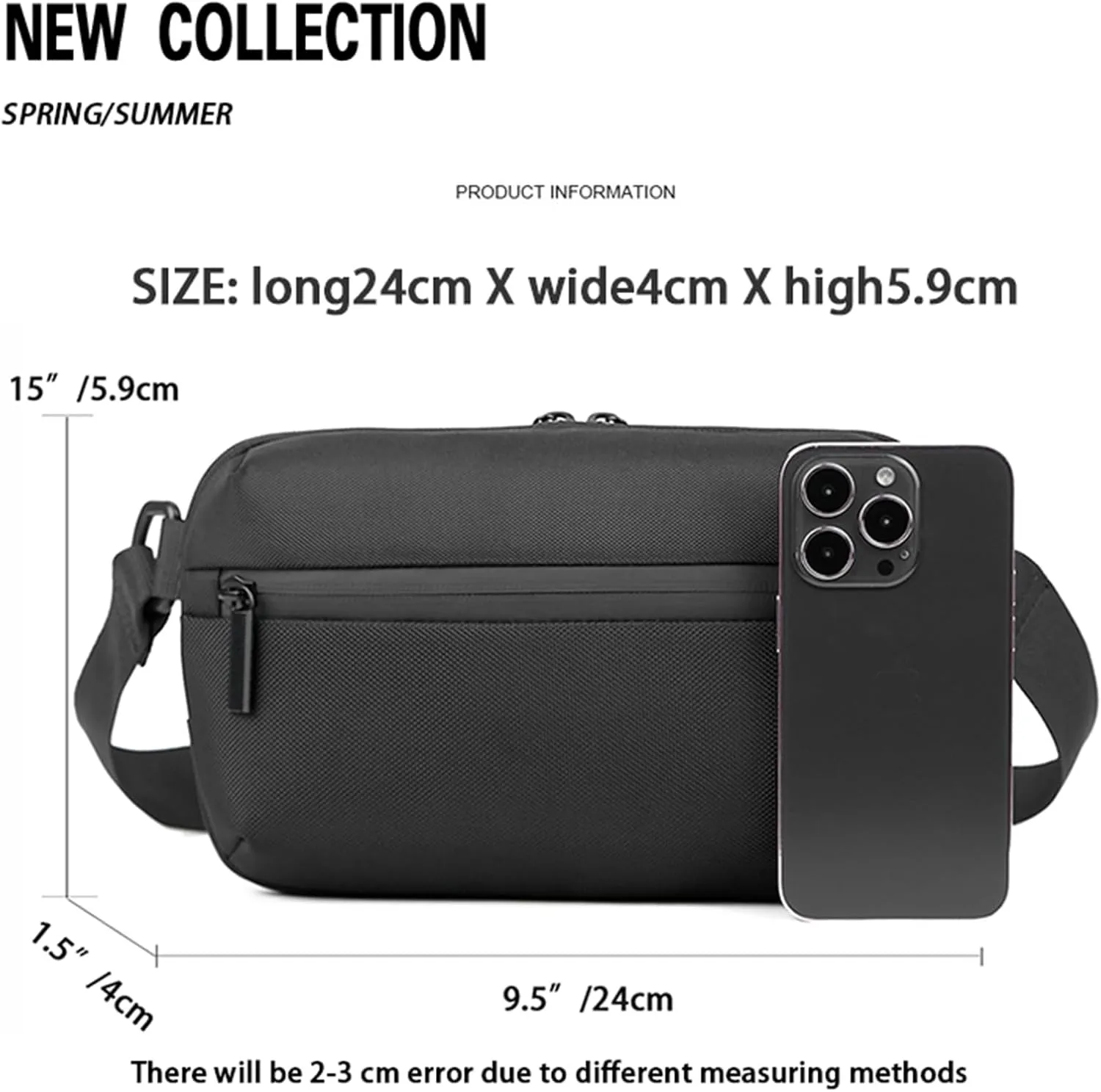 UnisexAdult Small Crossbody Messenger Bag Durable Chest Handbag Sling Crossbody Backpack