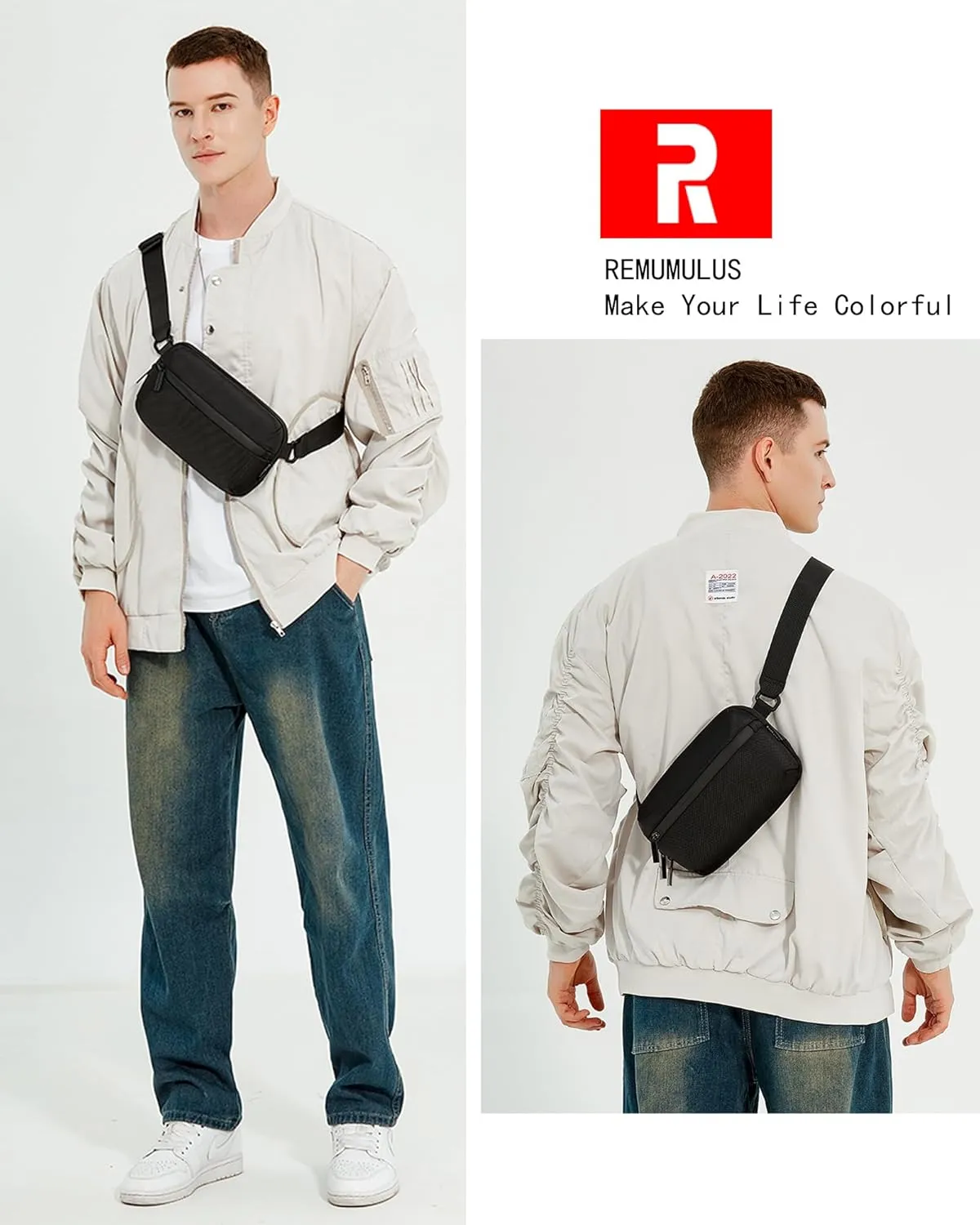 UnisexAdult Small Crossbody Messenger Bag Durable Chest Handbag Sling Crossbody Backpack