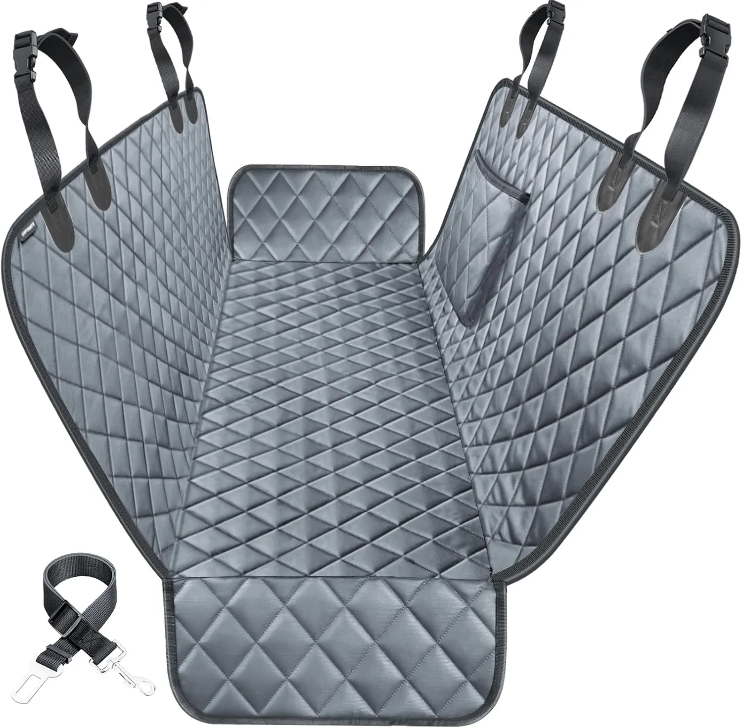 URPOWER 100% Waterproof Pet Seat Cover Car Seat Cover for Pets - Scratch Proof & Nonslip Backing & Hammock, Quilted, Padded, Durable Pet Seat Covers for Cars Trucks and SUVs
