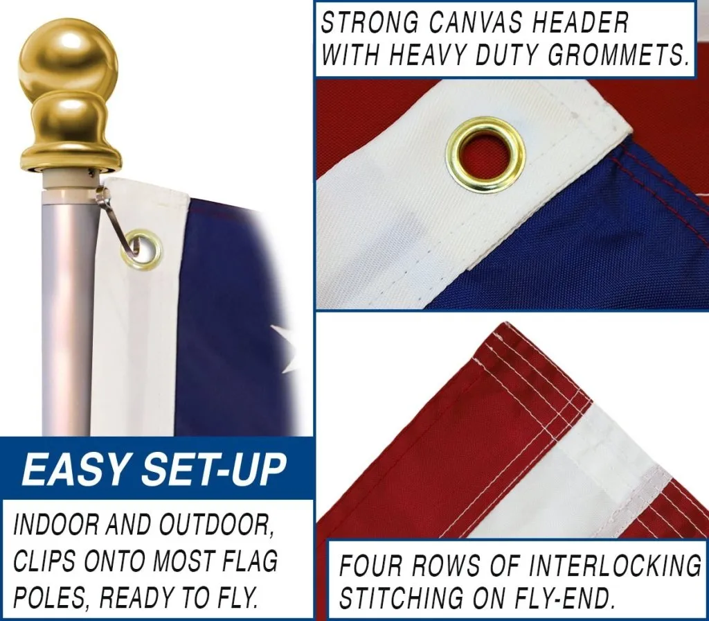 USA Embroidered Flag 2x3ft