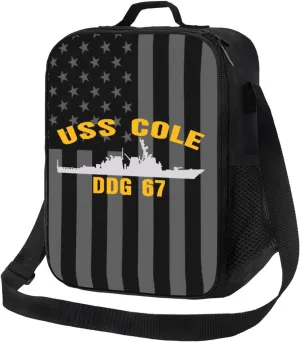 Uss Cole Ddg 67lunch Bag Ladies/Men Office Work Lunch Box Leak Proof Refrigerated Portable Lunch Bag