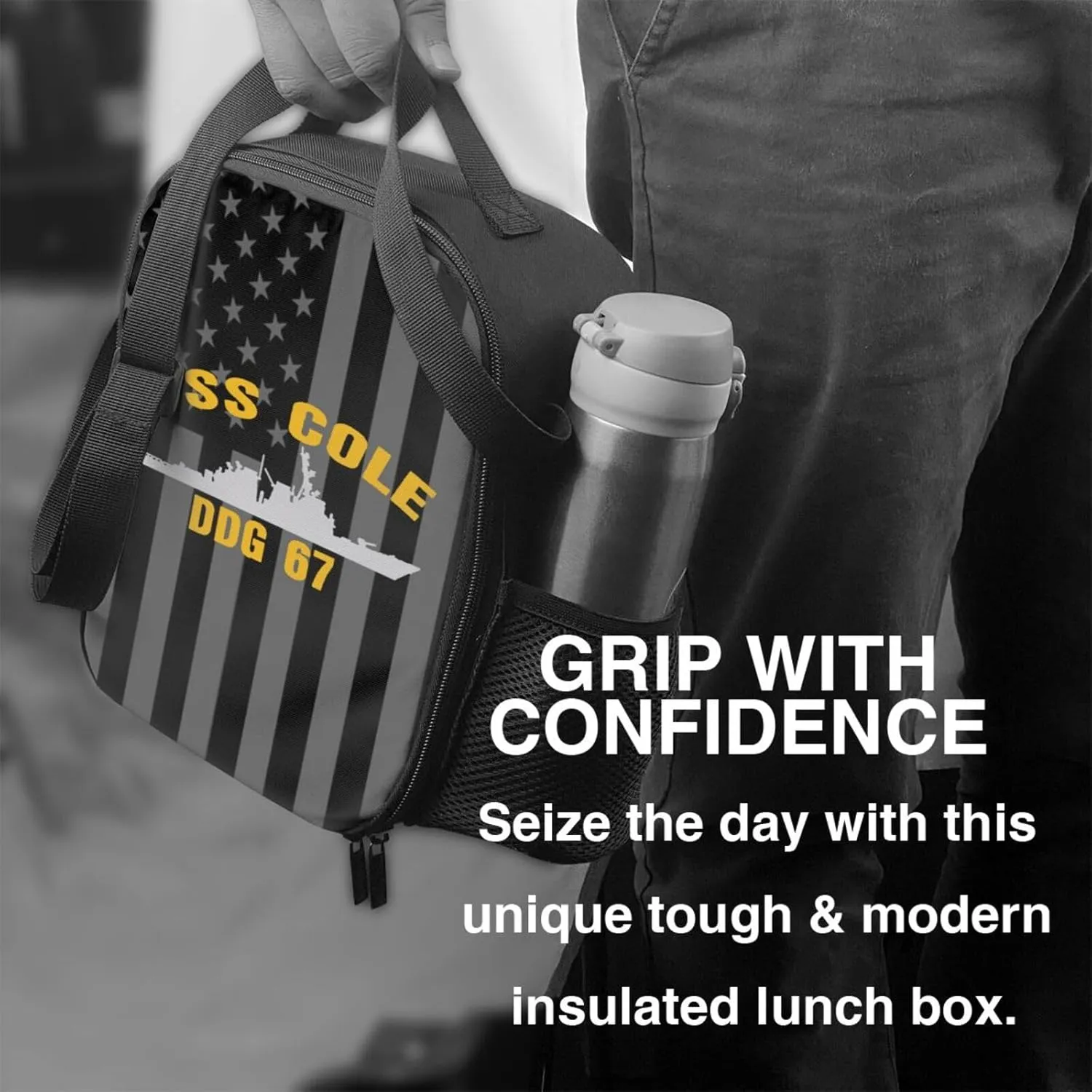 Uss Cole Ddg 67lunch Bag Ladies/Men Office Work Lunch Box Leak Proof Refrigerated Portable Lunch Bag