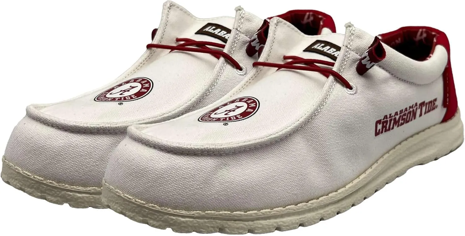 Vaccari Men's Nate NCAA Slip-On Canvas Loafers | Comfortable & Light-Weight Casual Shoes